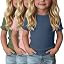 3-Pack Baby Girls Ribbed Cotton Blend T-Shirts