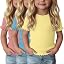 3-Pack Baby Girls Ribbed Cotton Blend T-Shirts