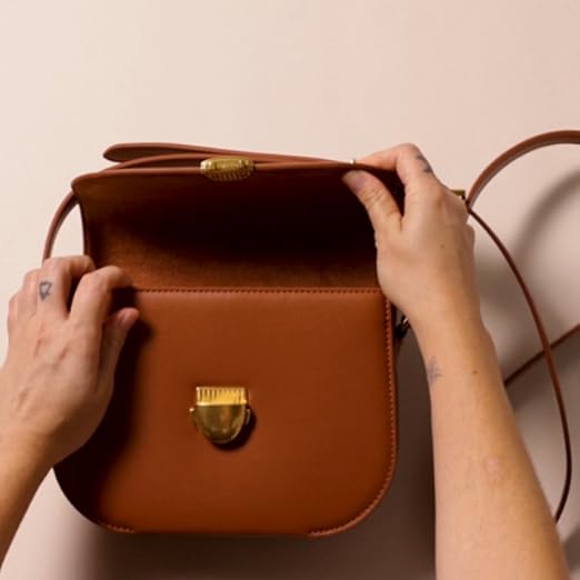 Women's Crossbody Flap Bag with Adjustable Strap and Pocket
