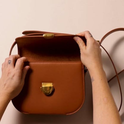 Women's Crossbody Flap Bag with Adjustable Strap and Pocket