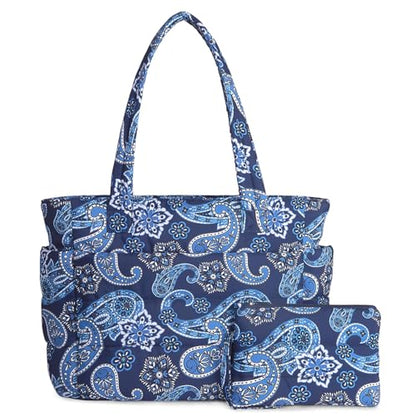 Lightweight Quilted Puffer Tote Bag for Women, Travel & Work