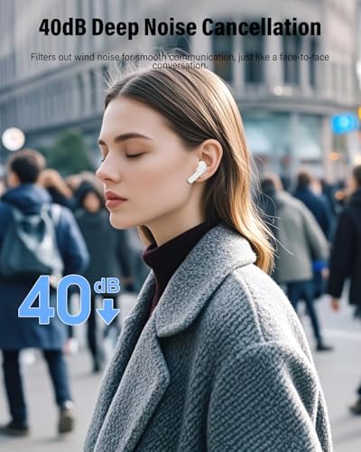 Bluetooth 5.4 Wireless Earbuds with Noise Cancelling Mic, IP7 Waterpro