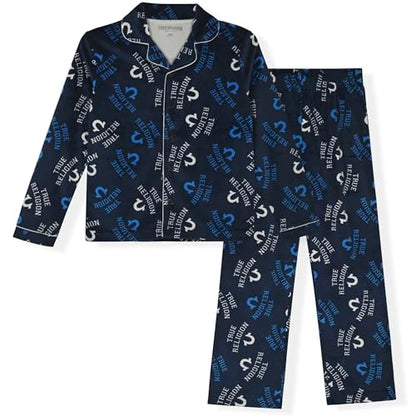 True Religion Boys 2-Piece Pajama Set with Button Front Top