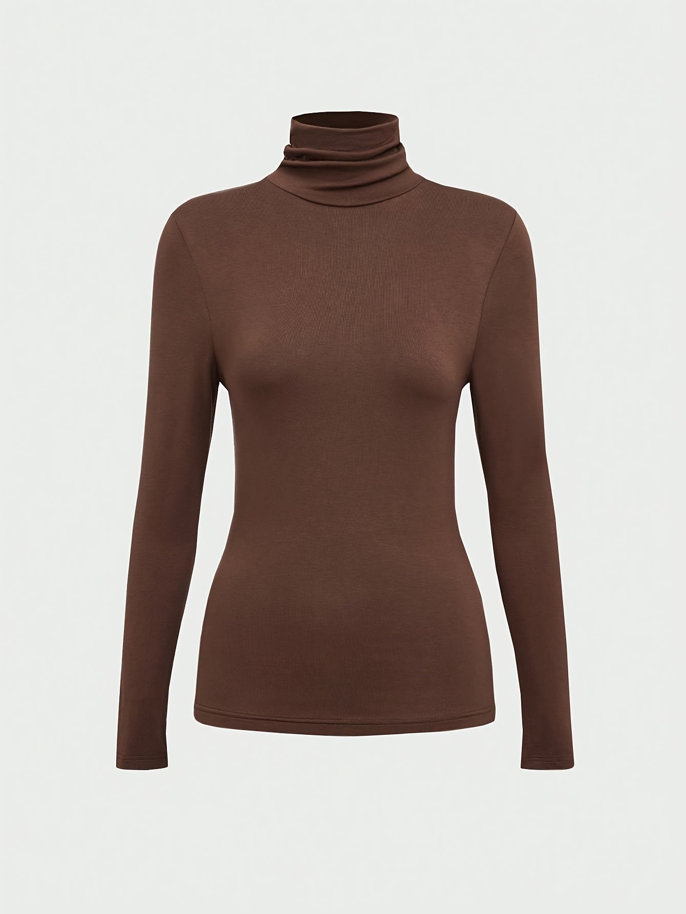 Women's Y2K Solid Color Slouchy High Neck Stretch Top