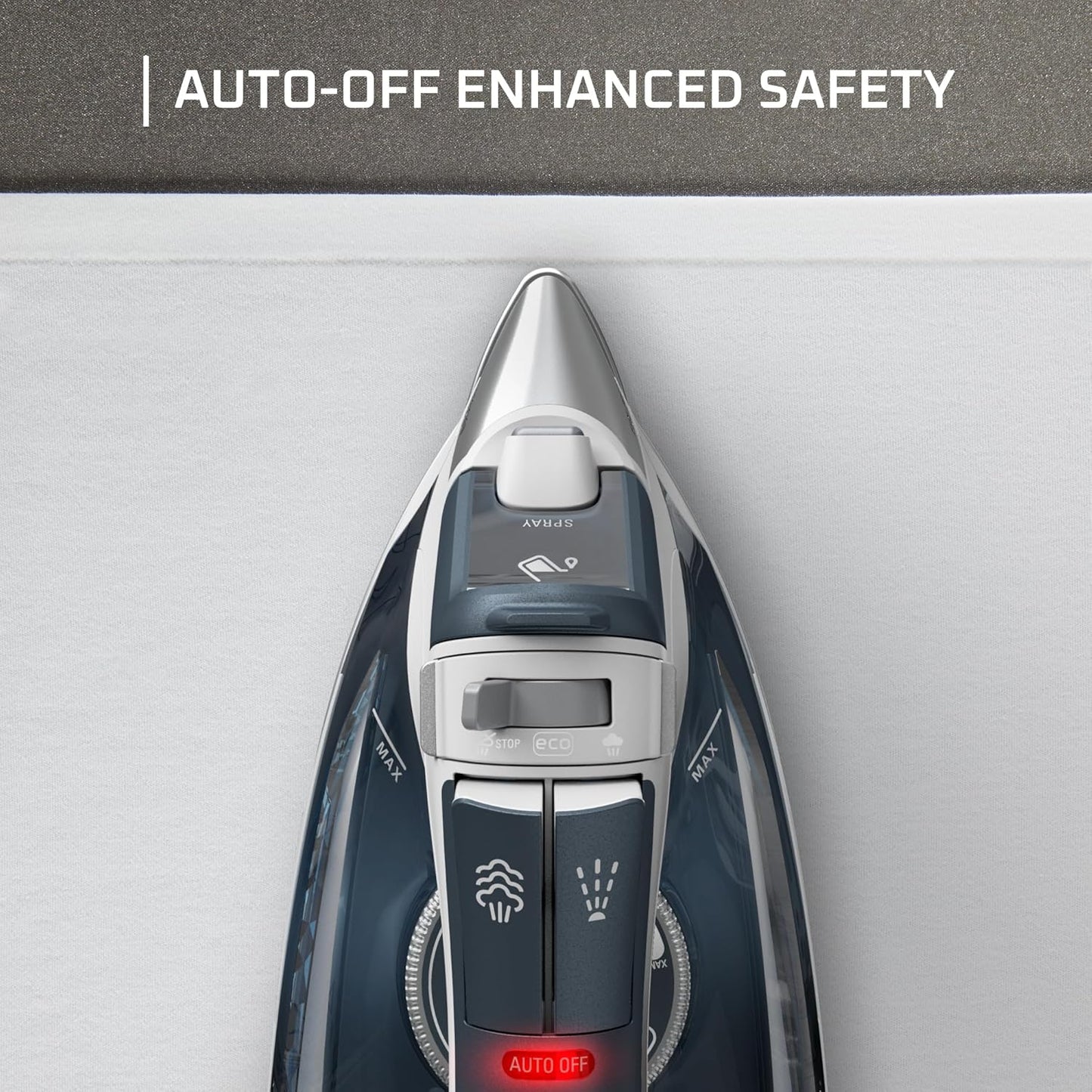 Rowenta Iron Steamer for Clothes, Focus Stainless Steel Soleplate, 400 Microsteam Holes, Powerful Steam Iron, Lightweight, Leakproof, 1725 Watts