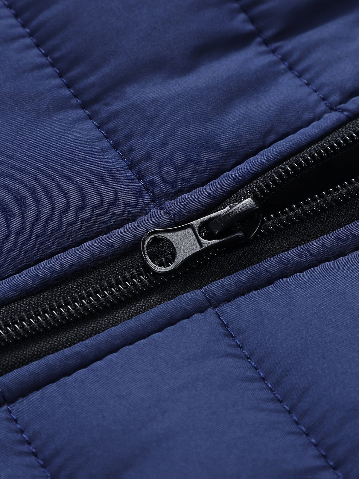 Men's Warm Winter Jacket with Stand Collar - Thick Polyester Coat