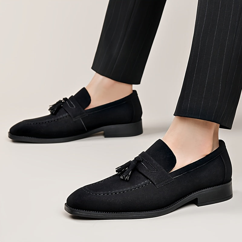 Men's Retro Slip-On Loafers Square Toe Casual & Formal Shoes