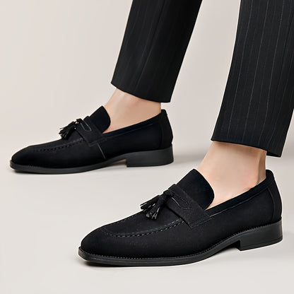 Men's Retro Slip-On Loafers Square Toe Casual & Formal Shoes