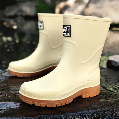 Unisex High-Top Rubber Long Boots for Outdoor Activities