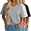 Women's Cotton Oversized Half Sleeve Crew Neck Tees - 3 Pack
