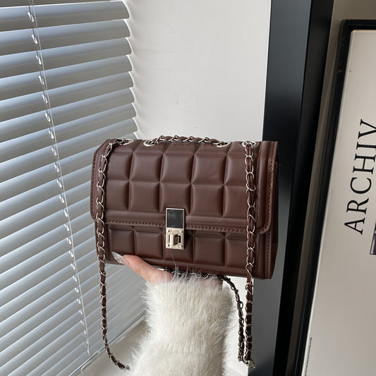 Պրեմիում դասի Rhombus Niche կանացի նորաձև շղթայով բազմակողմանի ուսագոտիով պայուսակ