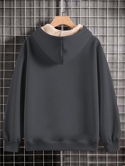 Women'S Plush Fleece-Lined Hooded Sweatshirt with Bear Print & Zipper Closure - Cozy Winter Warmth, / Color Block Design, Soft Fleece Fabric, Casual Pullover for Fall & Winter, Autumn Winter Apparel | Hooded Sweatshirt | Zipp