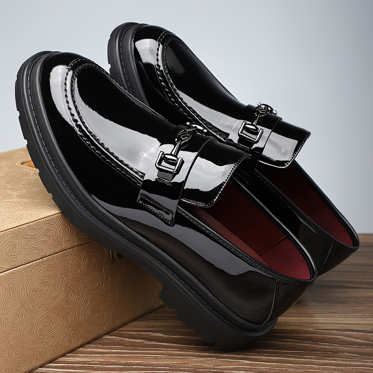 Men's Large Size Microfiber Leather Slip-On Loafers