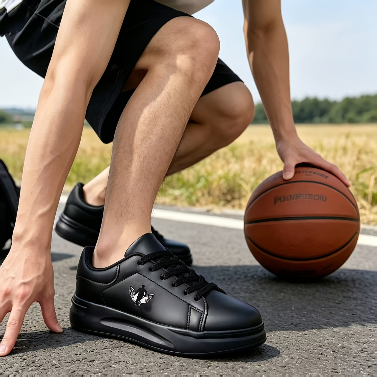 Men's Wingtip Low-Top Ankle Boots with EVA Sole for All-Season Wear
