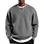 Men's Lightweight Crewneck Sweatshirt with Geometric Texture