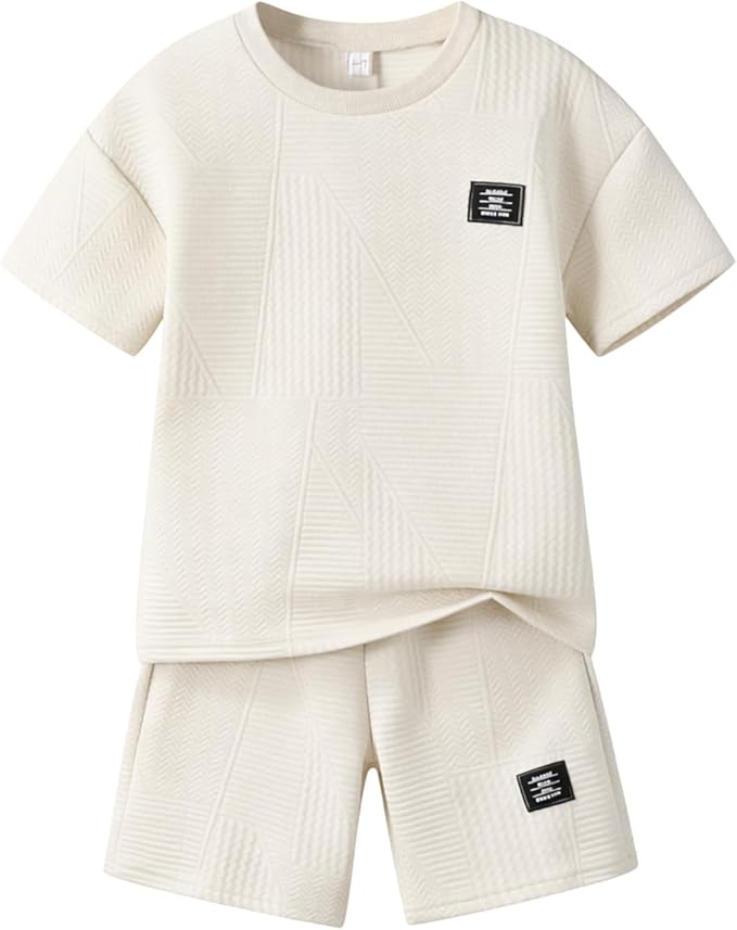 Boys Summer Short Sleeve Top & Shorts Set Casual Outfit