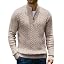 Men’s Quarter Zip Cable Knit Pullover Sweater