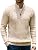 Men’s Quarter Zip Cable Knit Pullover Sweater