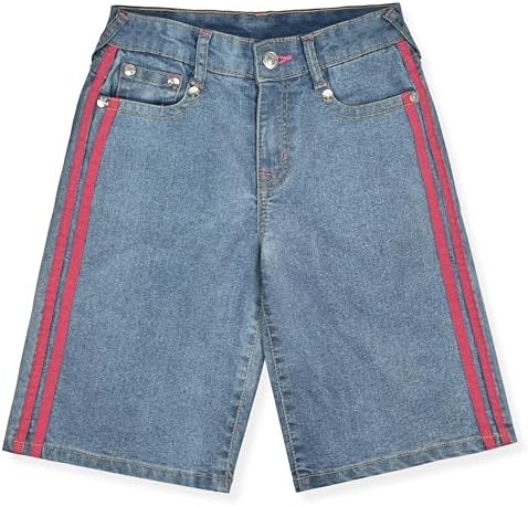 Girls Denim Shorts and Graphic Tee Set for Summer