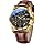 OLEVS Men's Casual Leather Chronograph Watch, Waterproof