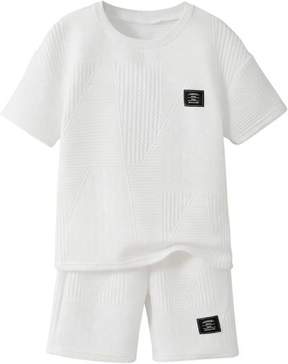 Boys Summer Short Sleeve Top & Shorts Set Casual Outfit
