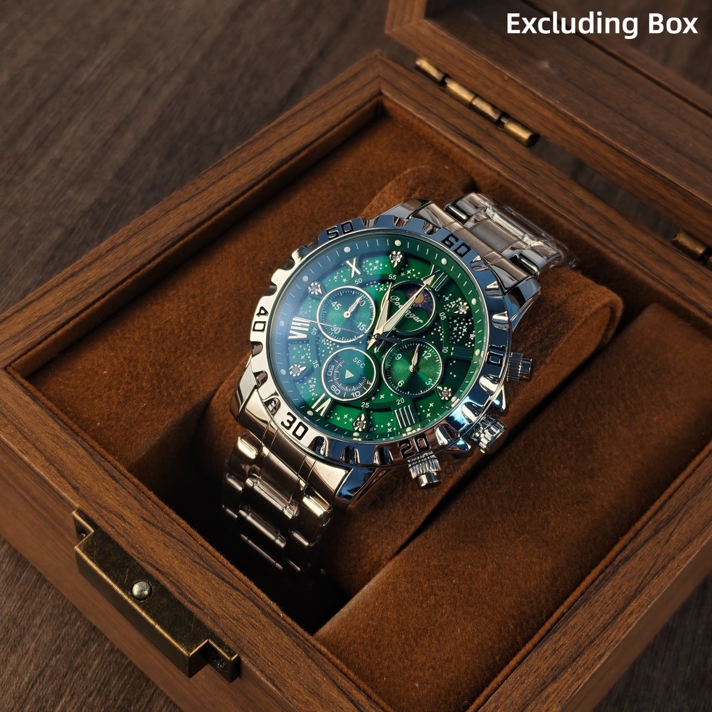 POEDAGAR Men's Quartz Business Watch with Calendar & Waterproof