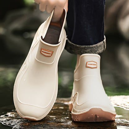 Men's All-Season Outdoor Slip-On Rain and Hiking Boots