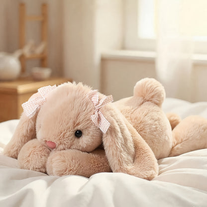 35cm/13.77in Soft Stuffed Bunny Plush Toy Suitable for Kids - Cute Lop Jimny Rabbit Doll with Long Ears, Huggable Bedtime Companion, Birthday Gift for Girls Room Decor, Travel & Accessory (Plush Toy)