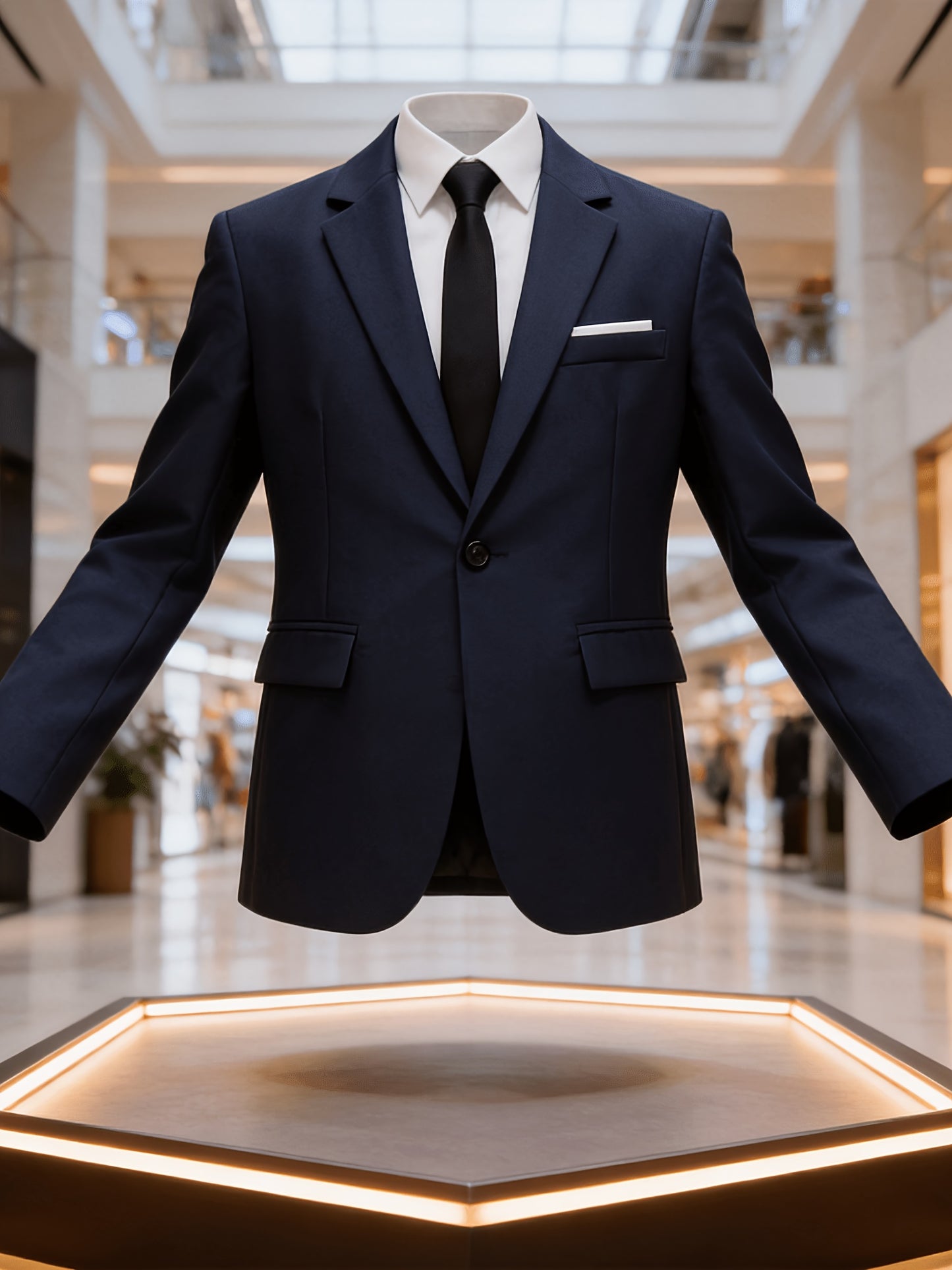 Men's Casual Slim Fit Solid Color Suit Jacket - Lightweight