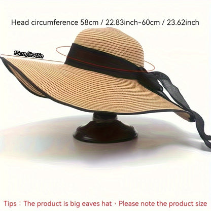 Women’s Linen Large Brim Foldable Summer Beach Hat
