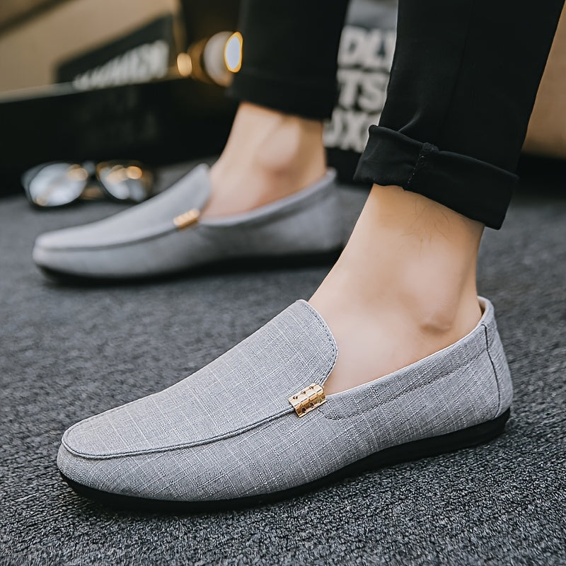Men'S Stylish And Versatile Loafers, Suitable for Outdoor Streets And Casual Business Wear - British Style, Black, Slip-On, Perfect for Spring And Summer Business And Casual Outfits - ayq