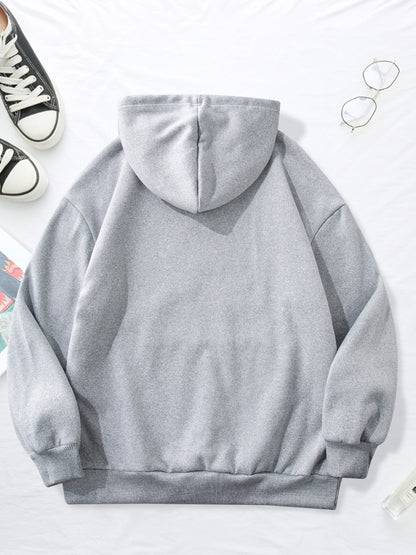 Women'S Winter Warmth Hooded Sweatshirt with Cute Snowman & Snowflake Print - Thick Fleece-Lined Long Sleeve Pullover, Cozy Casual Winter Sweater for Fall & Winter, Winter Sweatshirts, Seasonal Clothing, Playful Design, Soft