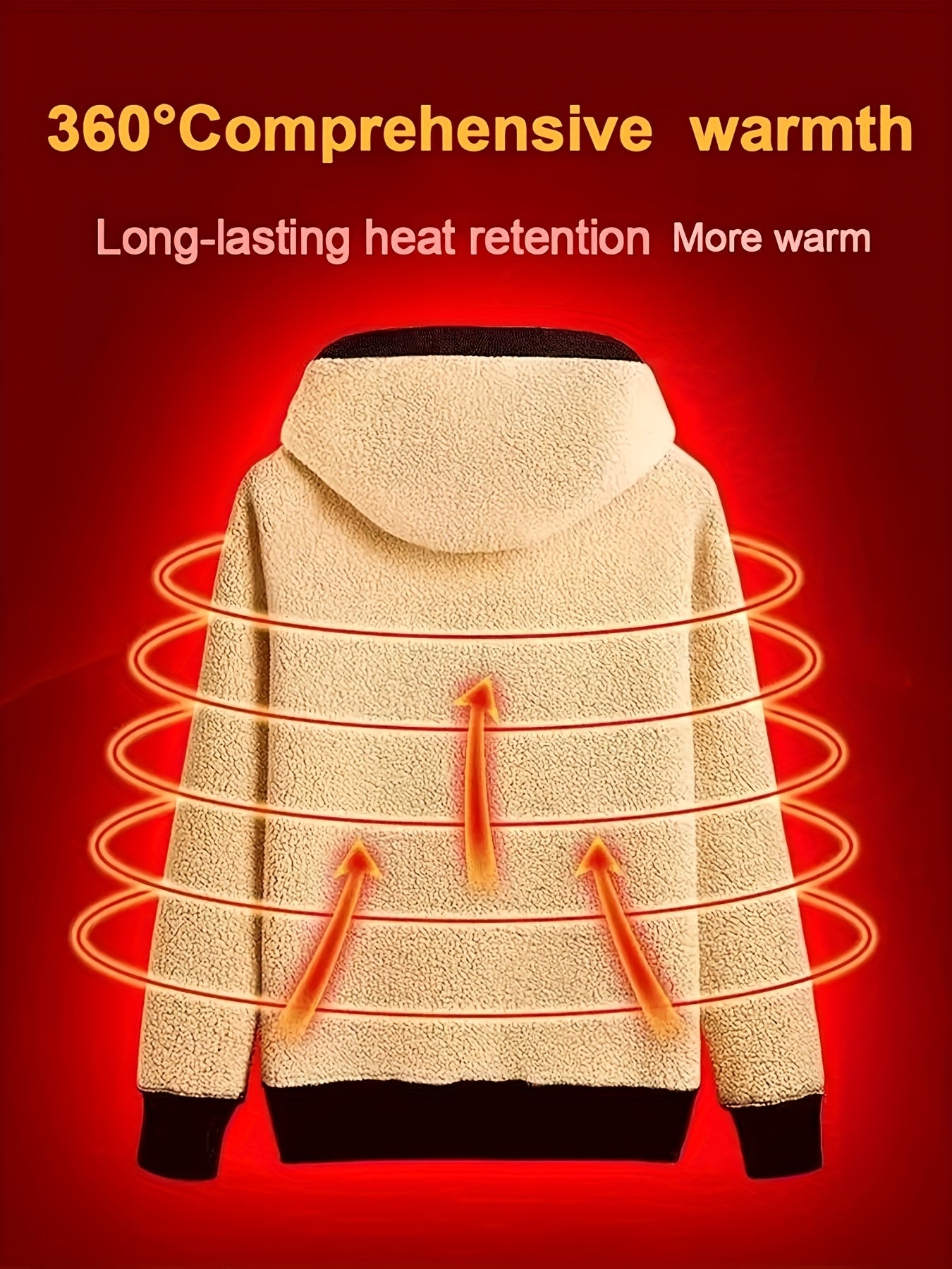 Men'S Heavyweight Hoodie - Thermal Pullover Sweatshirt with Hood, Non-Stretch Fabric, Front Zipper Closure - Winter Warmth for Everyday & Formal Outfits - Black/Gray, Winter Hoodie, Casual Wear, Cozy Clothing, Fleece Lined Ho