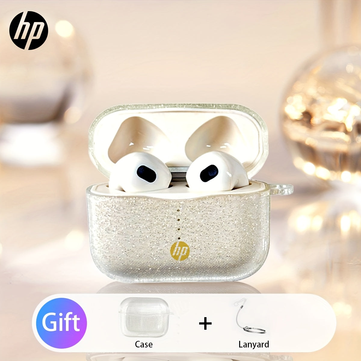 HP True Wireless Earbuds, Lightweight In-Ear Headphones with a Built-In Microphone, Offering Immersive Premium Sound And a Long-Range Connection, Complete with a Charging Case - Suitable for Both Iphone And Android Devices.