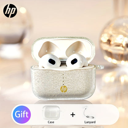 HP True Wireless Earbuds, Lightweight In-Ear Headphones with a Built-In Microphone, Offering Immersive Premium Sound And a Long-Range Connection, Complete with a Charging Case - Suitable for Both Iphone And Android Devices.