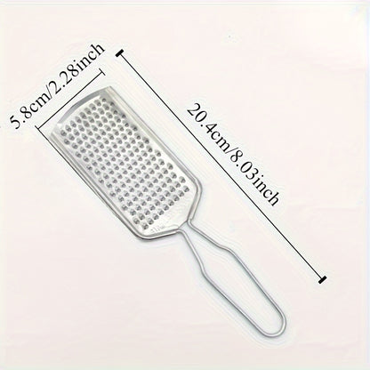 Versatile Stainless Steel Cheese Grater & Fruit Peeler - Portable Kitchen Gadget for Citrus, Potatoes, and Melons
