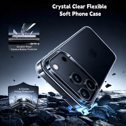 Clear Flexible TPE Phone Case for iPhone 17 Pro & 18 Pro Series