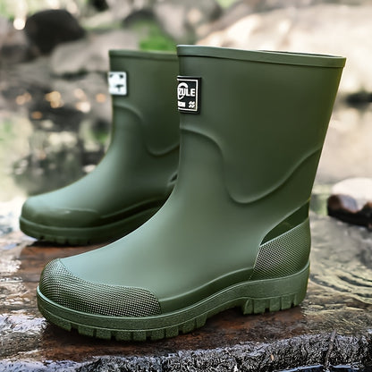 Unisex High-Top Rubber Long Boots for Outdoor Activities