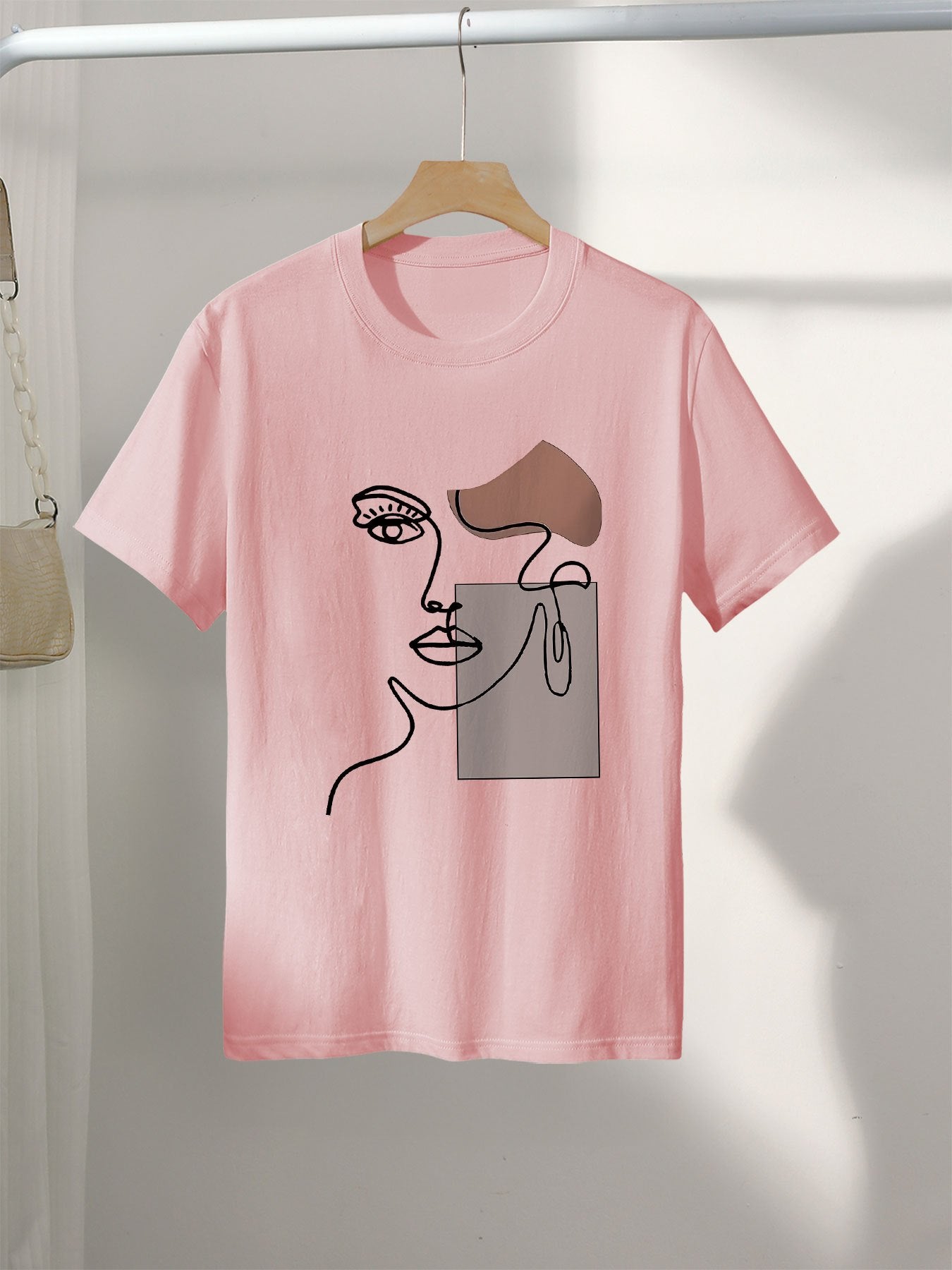 Women's Cotton Graphic Print Crew Neck T-Shirt for Spring & Summer