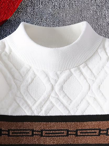 2025 թվականի աշնանային և ձմեռային նոր տղամարդկանց սվիտեր կորեական ոճով՝ ազատ կլոր վզով, տաք գործվածքով և նորաձև ոճով