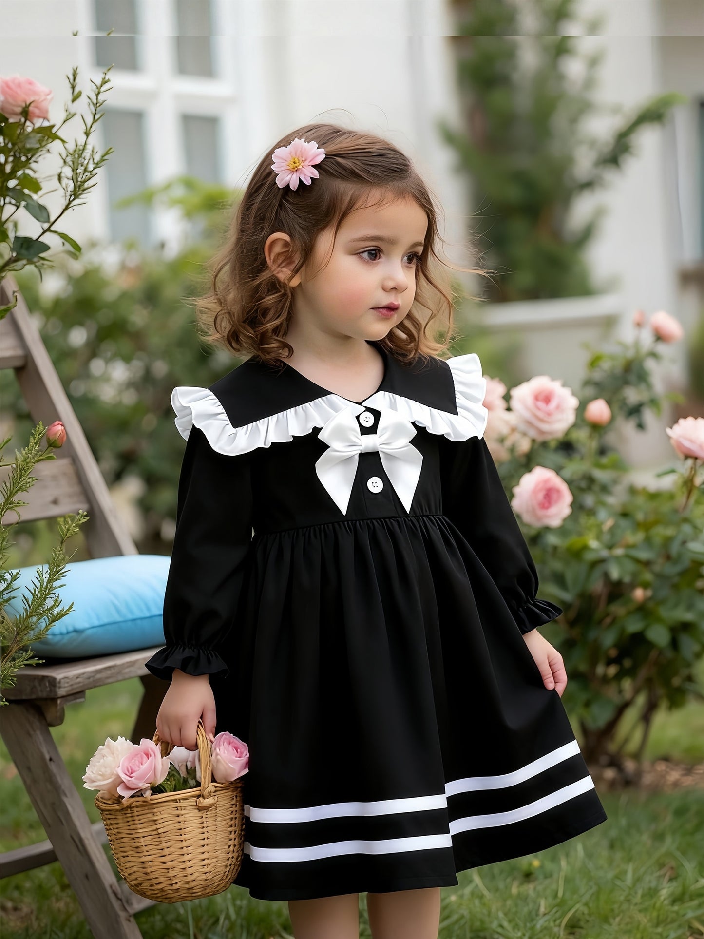 Baby Girl Cute Long Sleeve Dress for Autumn and Winter