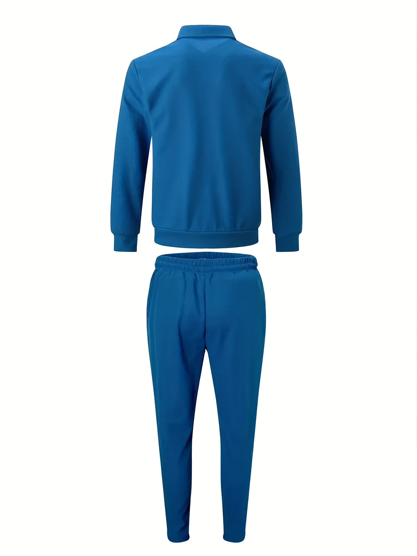 Men's Casual 3-Piece Knit Set with Zipper Jacket & Drawstring Pants
