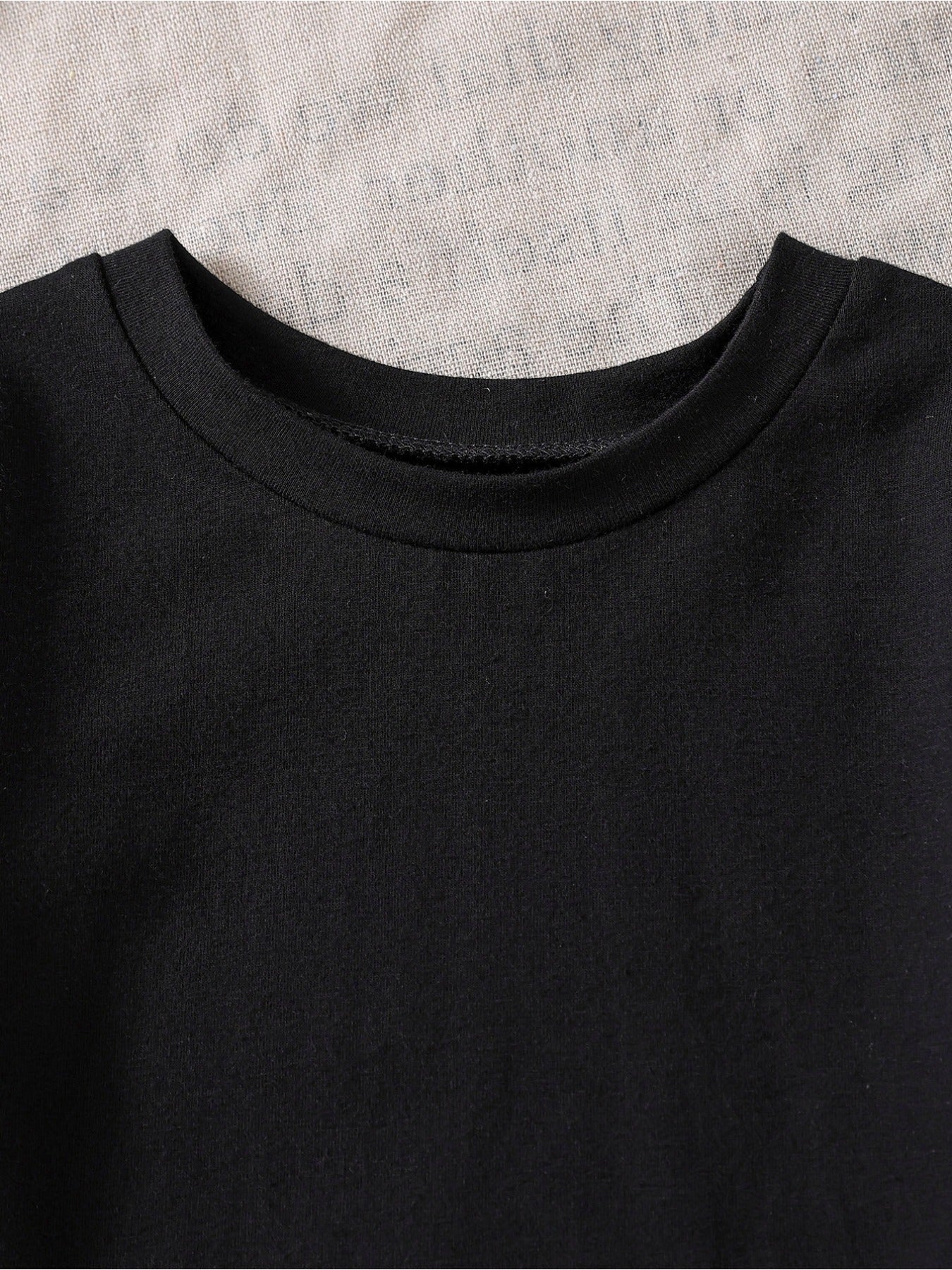 Boys' Casual Cotton Tee & Pants Set - Soft, Breathable, All-Season