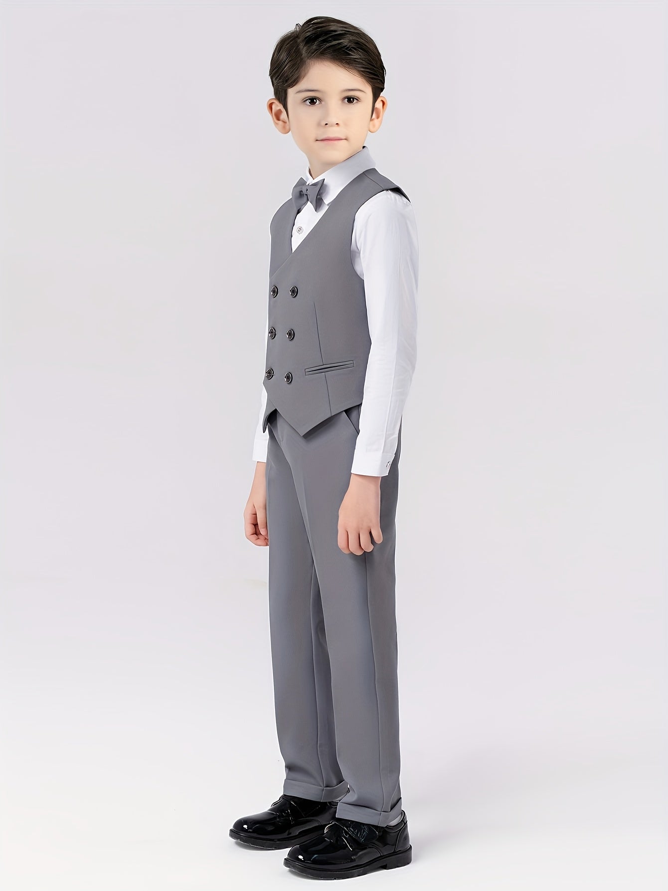 Boys' British-Style Vest and Pants Set for Spring & Autumn