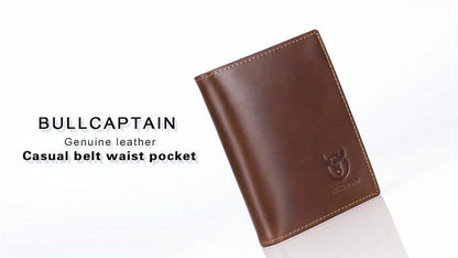 A Lightweight Men'S Leather Wallet Designed for Casual Use, Featuring a Compact Bi-Fold Style, Ample Space for , a Passport Compartment, Multiple Card Slots, And a Storage Pouch for Tickets And - ayq