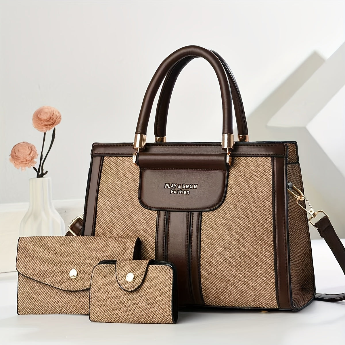 Premium PU Leather Large Capacity Women's Multi-Layer Tote Bag