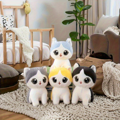 Նոր խելոք մուլտֆիլմային փափուկ խաղալիք փոքրիկ կատվի տեսքով, հասանելի է մոխրագույն և սև ոճերով, կատարյալ է որպես տոնական նվեր, նվեր, Սուրբ Ծննդյան անակնկալ, Շնորհակալության օրվա նվեր, ընկերոջ նվեր, տոնական նվեր, օրվա նվեր, զույգի նվեր, Սուրբ Վալենտինի օր: