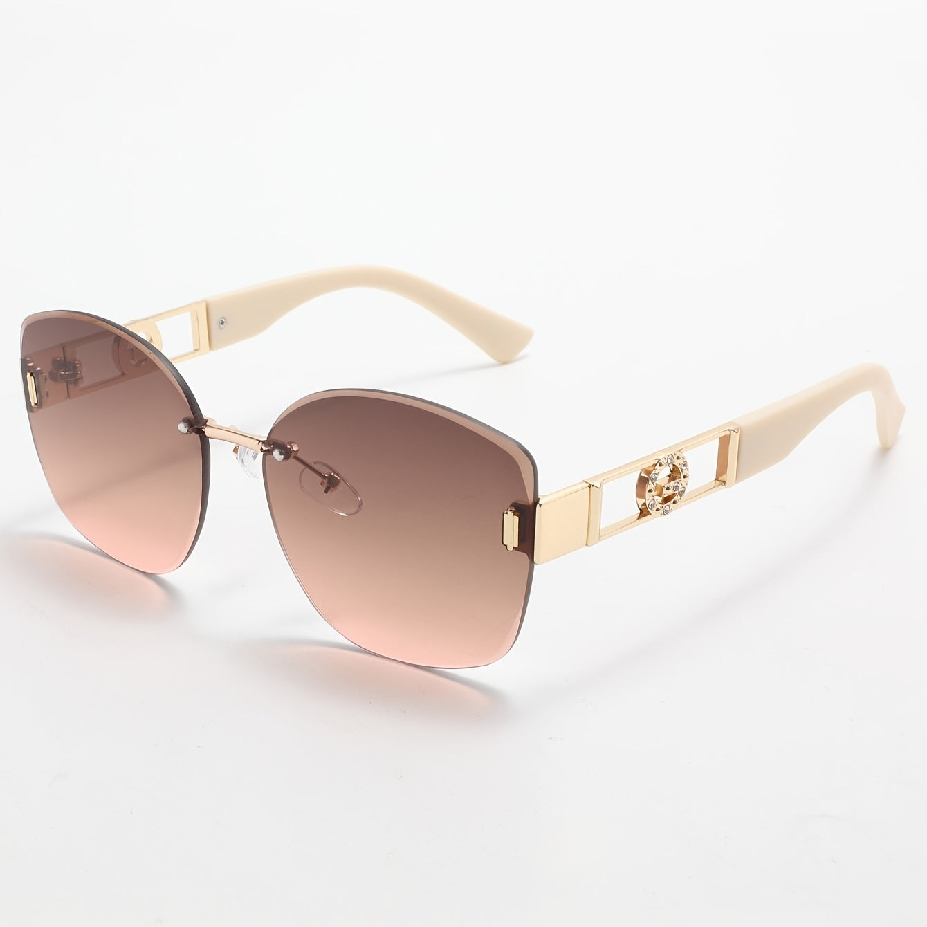 Women's Butterfly Rimless Sunglasses UV400 Protection