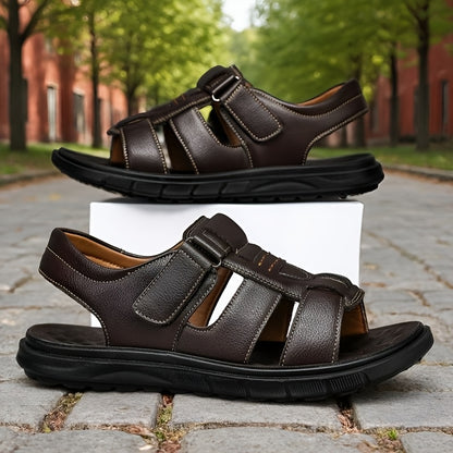 Men's Large Size Casual Sandals with Lightweight PU Sole