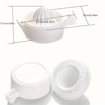 1pc Easy-Squeeze Manual Citrus Juicer - Durable Plastic, Perfect for Lemon & Orange Squeezing - Essential Kitchen Gadget